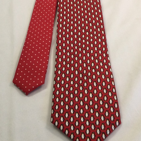 Tommy Hilfiger silk necktie. Penguins. - Picture 4 of 6